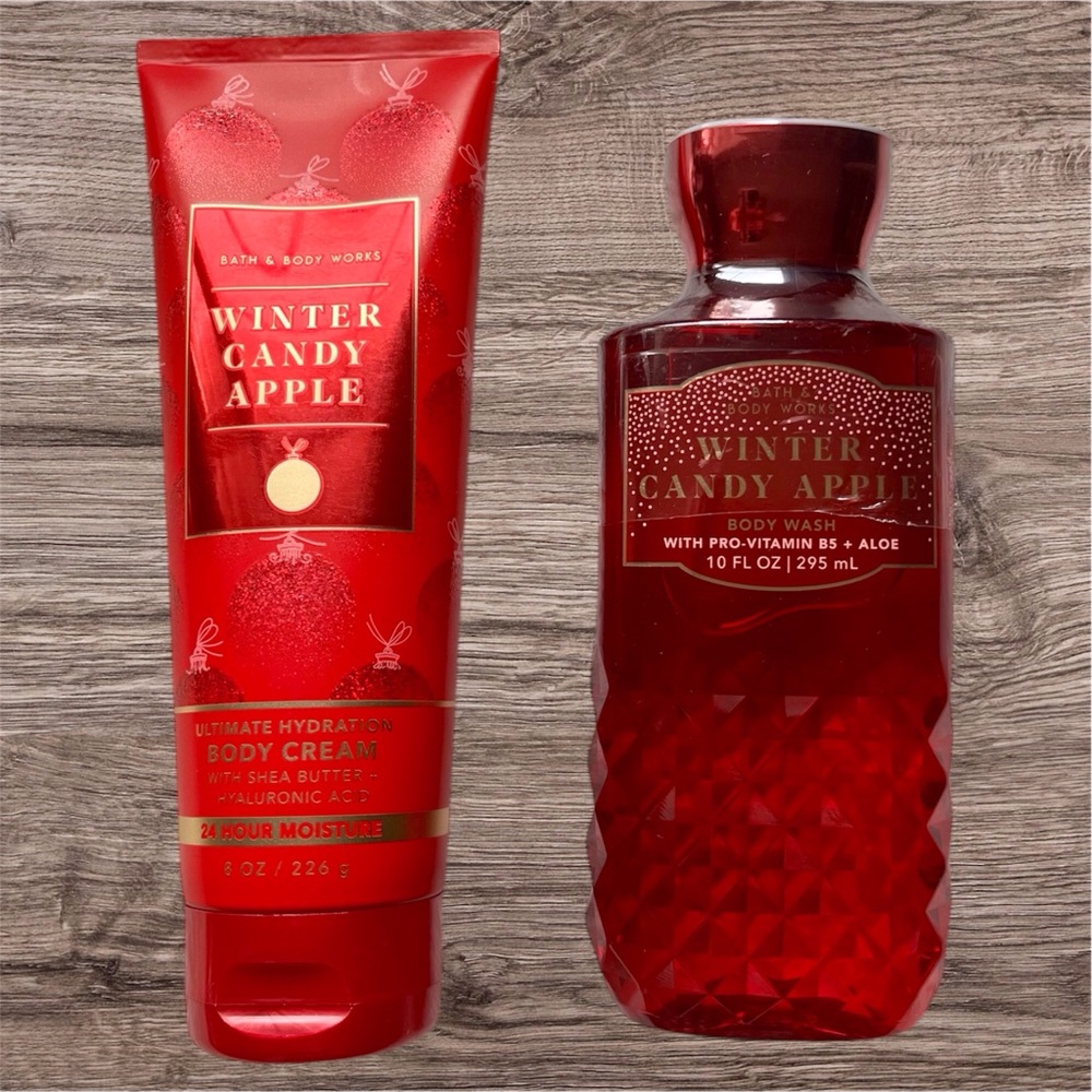 Bath and Body Works Winter Candy Apple 2 Piece Set